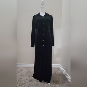 Vintage Carol Anderson California Velvet Button Up Dress
